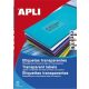 APLI 48.5x25.4 mm etikett, poliészter, időjárásálló, áttetsző matt 880 darab (LCA1223) 