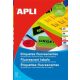  APLI 64x33.9 mm etikett, kerekített sarkú, neon narancs 480 darab (LCA2871) 