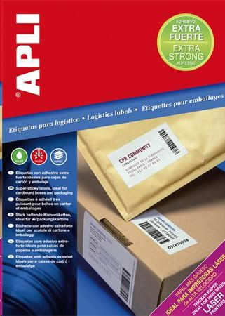  APLI 105x37 mm univerzális etikett, extra erős 1600 darab (LCA11783) 