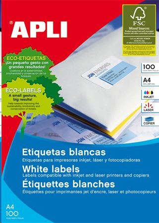  APLI 199.6x289.1 mm univerzális etikett, 100 darab (LCA2412) 