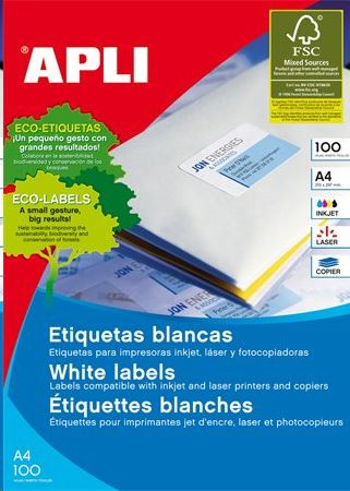  APLI 38x21.2 mm univerzális etikett, 6500 darab (LCA3127) 