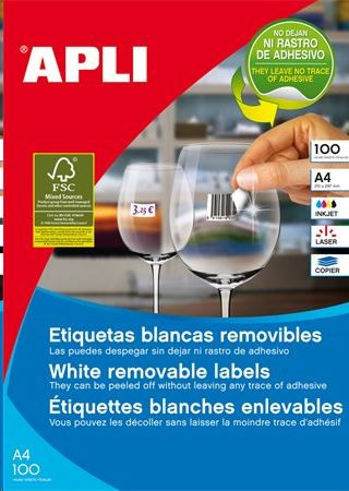  APLI 64.6x33.8 mm univerzális etikett, eltávolítható 2400 darab (LCA03056) 