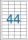  Victoria 48.5x25.4 mm univerzális etikett, 4400 darab (LCV11366) 