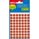  APLI 10 mm kör, kézzel írható etikett, piros színű 315 darab (LCA2053) 