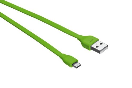  Trust Urban lapos Micro-USB - USB adat/töltőkábel 1m zöld  (20138) 