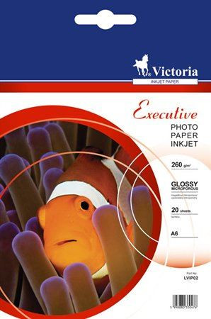  Victoria Fotópapír "Executive" tintasugaras 10x15cm 260g 20db magasfényű (LVIP02) 