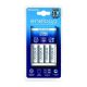 Panasonic Eneloop KKJ17MCC40E akkutöltő smart+4xAA eneloop akku 