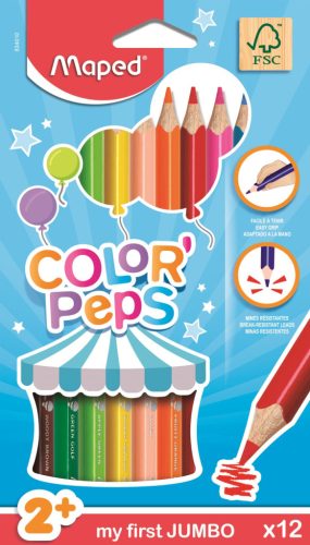  Maped "Color'Peps Maxi" színes ceruza készlet 12db (IMA834010) 