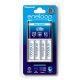  Panasonic Eneloop KKJ51MCC40E timer akkutöltő +4xAA eneloop akku 