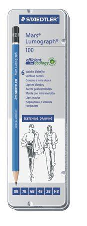  STAEDTLER "Mars Lumograph" grafitceruza készlet 6 különböző méret (TS100G6) 