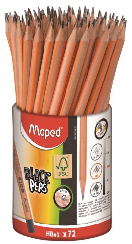  Maped "Black'Peps" ceruzatartó grafitceruzákkal HB háromszögletű (IMA850059) 