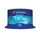  Verbatim 80'/700MB 52x CD lemez Crystal (AZO) hengeres 50db/cs  (43343) 