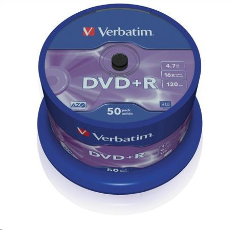  Verbatim DVD+R 4.7GB 16x DVD lemez 50db/henger  (43550) 