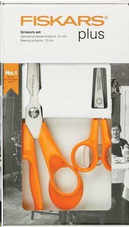  Fiskars általános + varróolló készlet narancssárga (859893) 