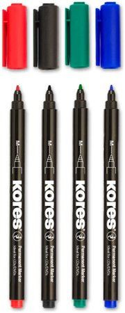  Kores alkoholos marker készlet CD/DVD 1 mm 4 különböző szín  (22140) 