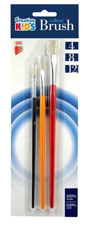  ICO 4-8-12 méretű fa ecsetkészlet (TICEV32) 