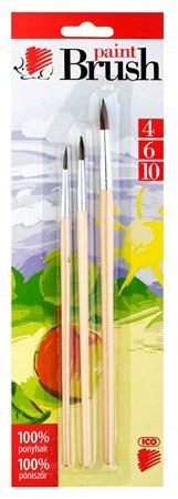  ICO "Süni" 4-6-10 méret fa ecsetkészlet (TICSUE461N) 