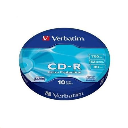  Verbatim DataLife 80'/700MB 52x CD lemez zsugorhengeres 10db/henger  (43725) 
