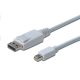 Assmann Mini Display Port -> Display Port kábel fehér 2m (AK-340102-020-W) 