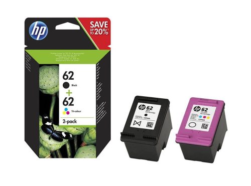  HP N9J71AE 2 darabos tintapatron fekete/háromszínű (62) 