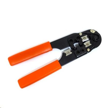  RJ45 8P8C krimpelő fogó fekete-piros (XKRIMPF8P8C) 