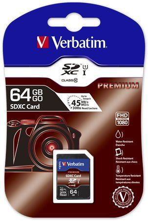  64GB SDXC Verbatim UHS-I Premium memóriakártya (44024) 