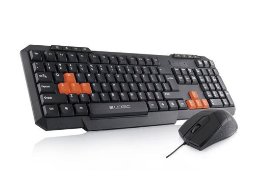  Logic LKM-201 billentyűzet + optikai egér fekete USB 