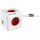  Allocacoc PowerCube Extended USB hálózati elosztó 1.5m fehér-piros  (1402RD/DEEUPC) 