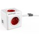  Allocacoc PowerCube Extended USB hálózati elosztó 1.5m fehér-piros  (1402RD/DEEUPC) 