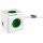  Allocacoc PowerCube Extended USB hálózati elosztó 1.5m fehér-zöld  (1402GN/DEEUPC) 
