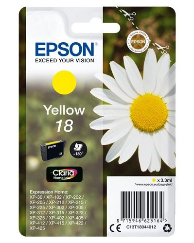  Epson C13T18044012 Claria Home tintapatron sárga 