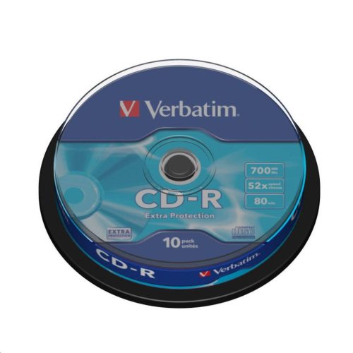  Verbatim DataLife 80'/700MB 52x CD lemez hengeres 10db/cs  (43437) 