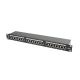  Lanberg Patch panel CAT6 UTP 24 PORT 1U 19" árnyékolt fekete (PPS6-1024-B) 