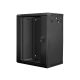  Lanberg 15U 19" fali rack szekrény 600x450mm fekete (WF01-6415-10B) 
