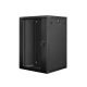  Lanberg 18U 19" fali rack szekrény 600x600mm fekete (WF01-6618-10B) 