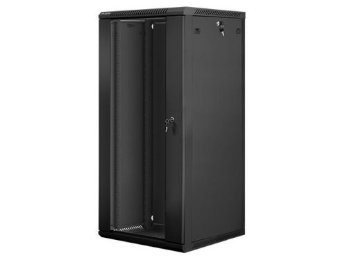  Lanberg 27U 19" fali rack szekrény 600x600mm fekete (WF01-6627-10B) 