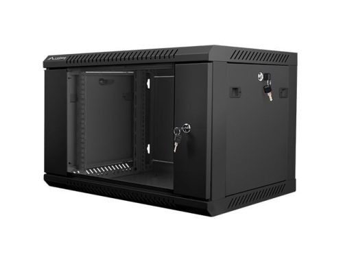  Lanberg 6U 19" fali rack szekrény 600x450mm fekete (WF01-6406-10B) 