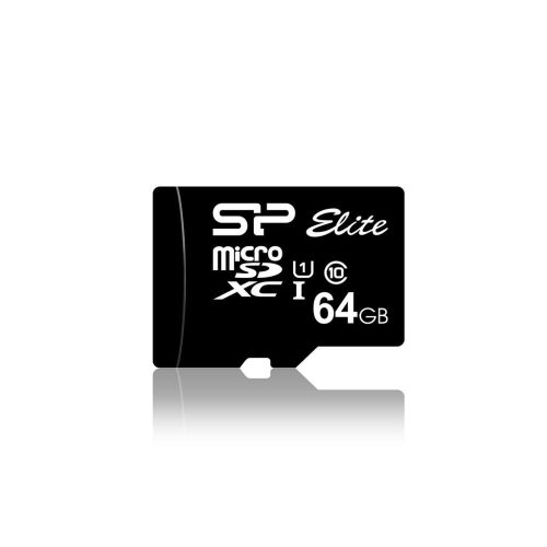  64GB microSDXC  memória kártya Silicon Power Elite + adapter (SP064GBSTXBU1V10SP) 