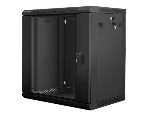  Lanberg 12U 19" fali rack szekrény 600x450mm fekete (WF01-6412-10B) 