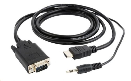  Gembird Cablexpert HDMI --> VGA adapter single port + audio, 1.8m (A-HDMI-VGA-03-6) 