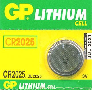  GP CR2025 Litium gombelem 3V (114518) 