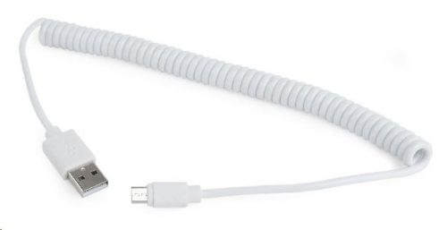  Gembird Cablexpert USB 2.0 --> micro-USB 1.8m tekercs kábel, fehér (CC-MUSB2C-AMBM-6-W) 