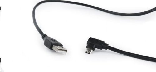  Gembird Cablexpert Double-sided Micro-USB -> USB 2.0 AM kábel 1.8 m, hajlított, fekete (CC-USB2-AMmDM90-6) 