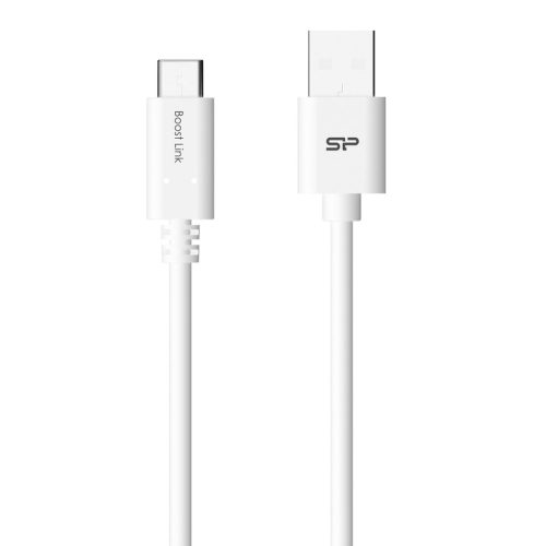  Silicon Power Boost Link PVC LK10AC töltő-/adatkábel 1m fehér  (SP1M0ASYLK10AC1W) 