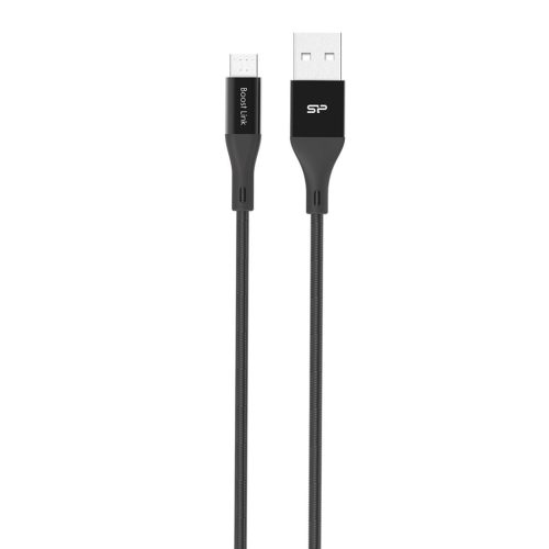  Silicon Power Boost Link Nylon LK30AB töltő-/adatkábel 1m fekete  (SP1M0ASYLK30AB1K) 