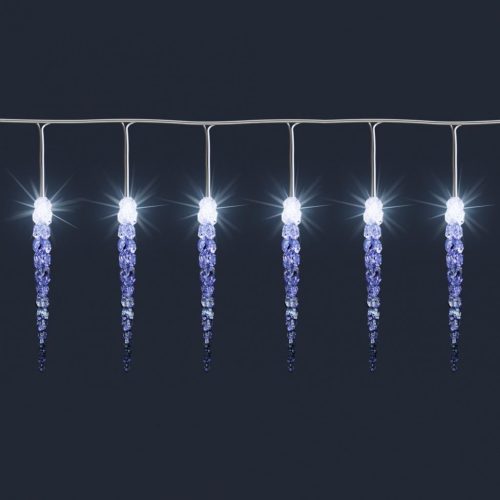  Somogyi KJL 50C LED-es Fényfüzér jégcsap dekor 7.3m hideg fehér 