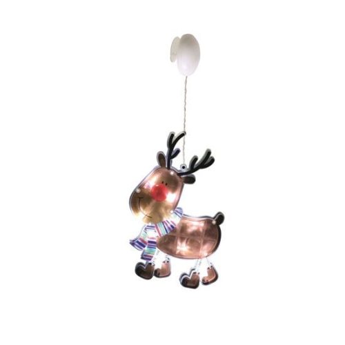  Somogyi LED-es Ablakdísz Rénszarvas forma 26cm hideg fehér (KID 311) 
