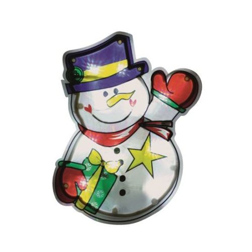  Somogyi LED-es Ablakdísz Hóember 21cm hideg fehér (KID 312) 