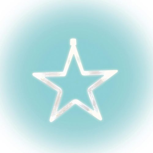  Somogyi LED-es Ablakdísz Csillag forma 19cm meleg fehér (KID 411) 
