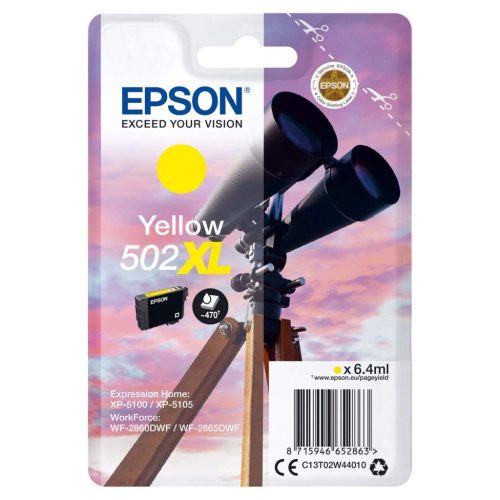  Epson 502XL tintapatron sárga (C13T02W44010) 
